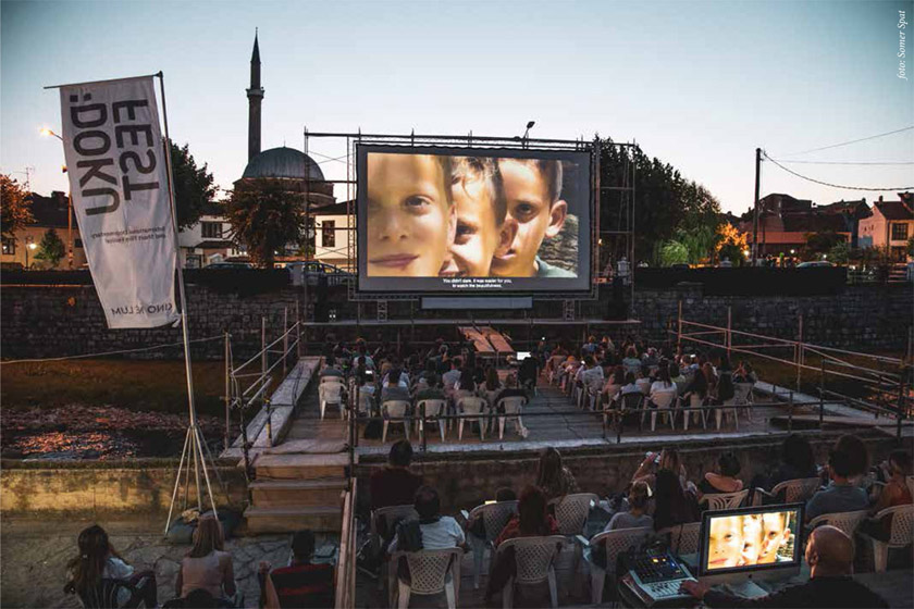 Outdoor screening, Dokufest Film Festival in Kosovo